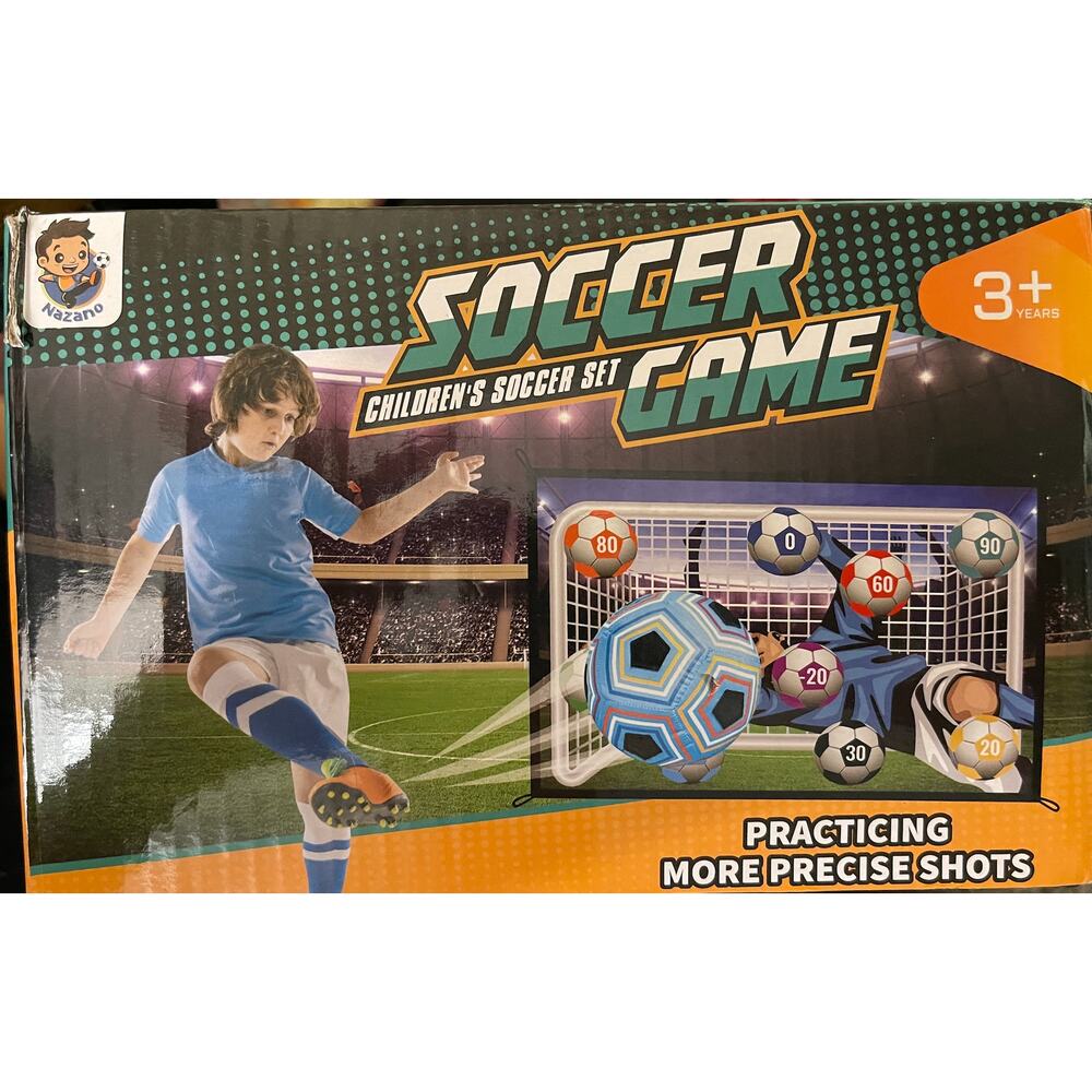 Kids Soccer Ball Target Game Set, Indoor Outdoor Sticky Soccer Game 150x100cm